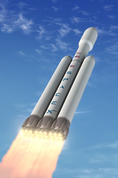 Falcon Heavy в небе